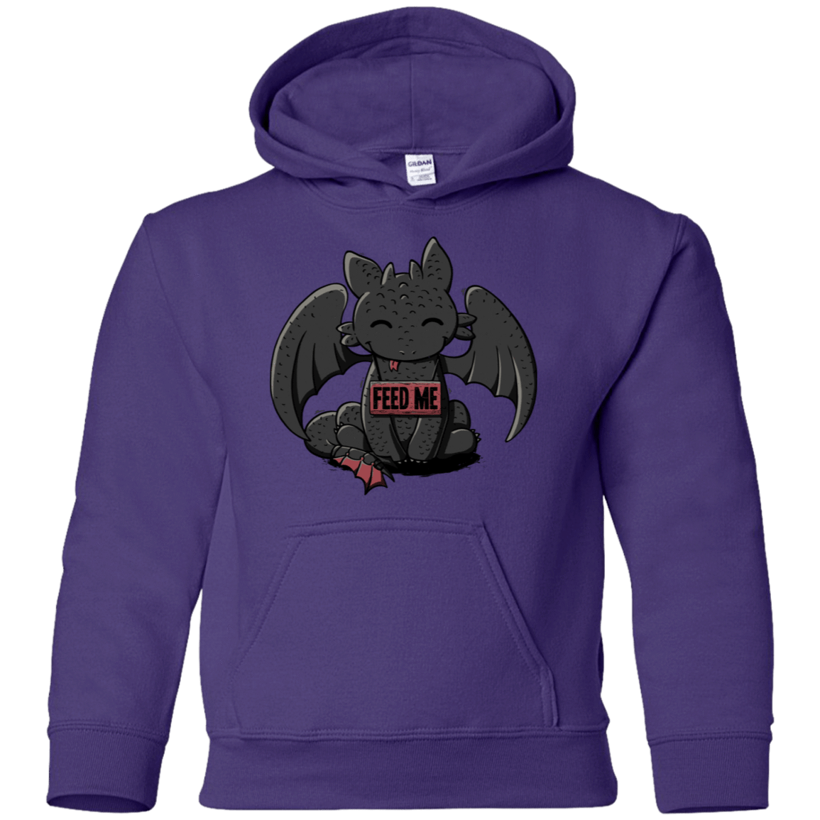 Sweatshirts Purple / YS Toothless Feed Me Youth Hoodie