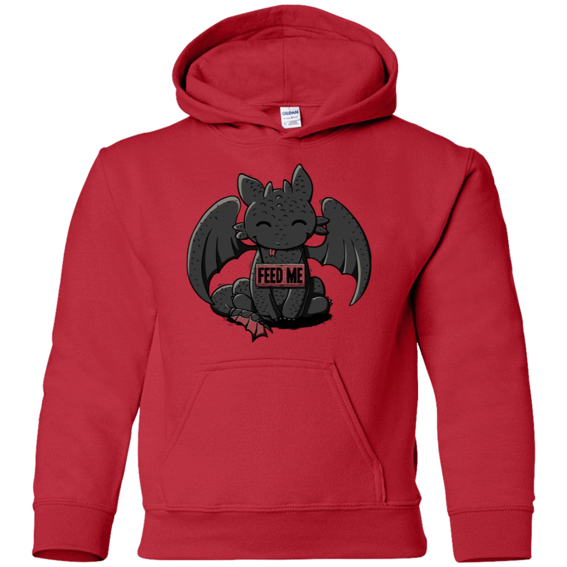 Sweatshirts Red / YS Toothless Feed Me Youth Hoodie