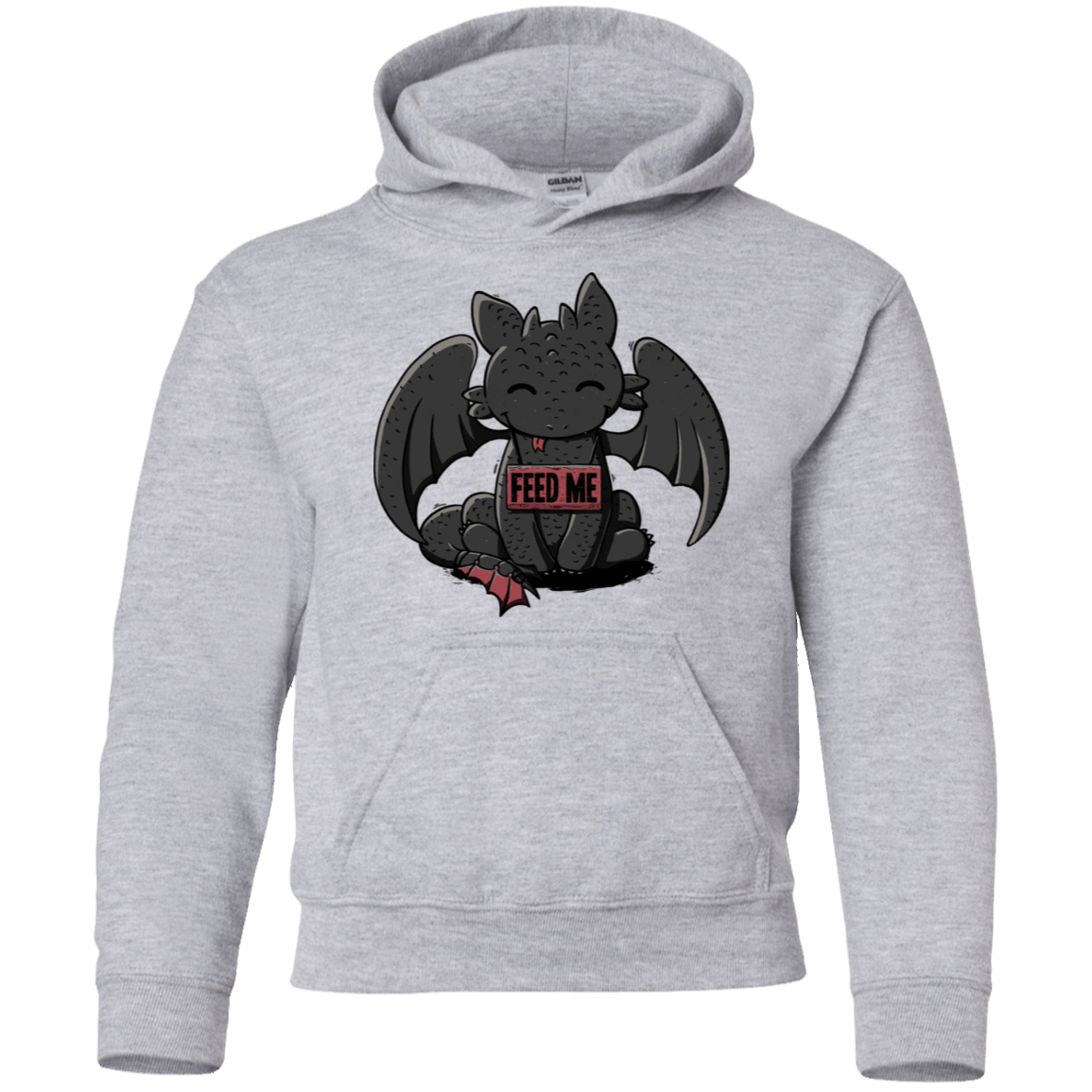 Sweatshirts Sport Grey / YS Toothless Feed Me Youth Hoodie