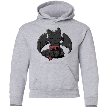 Sweatshirts Sport Grey / YS Toothless Feed Me Youth Hoodie