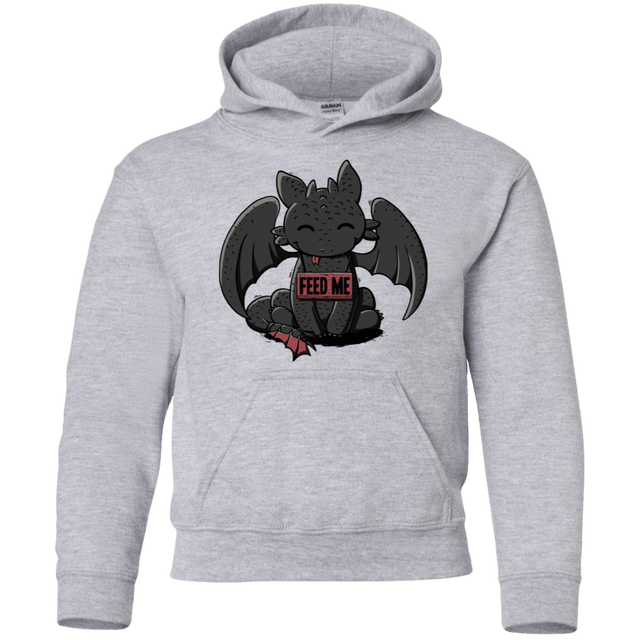 Sweatshirts Sport Grey / YS Toothless Feed Me Youth Hoodie