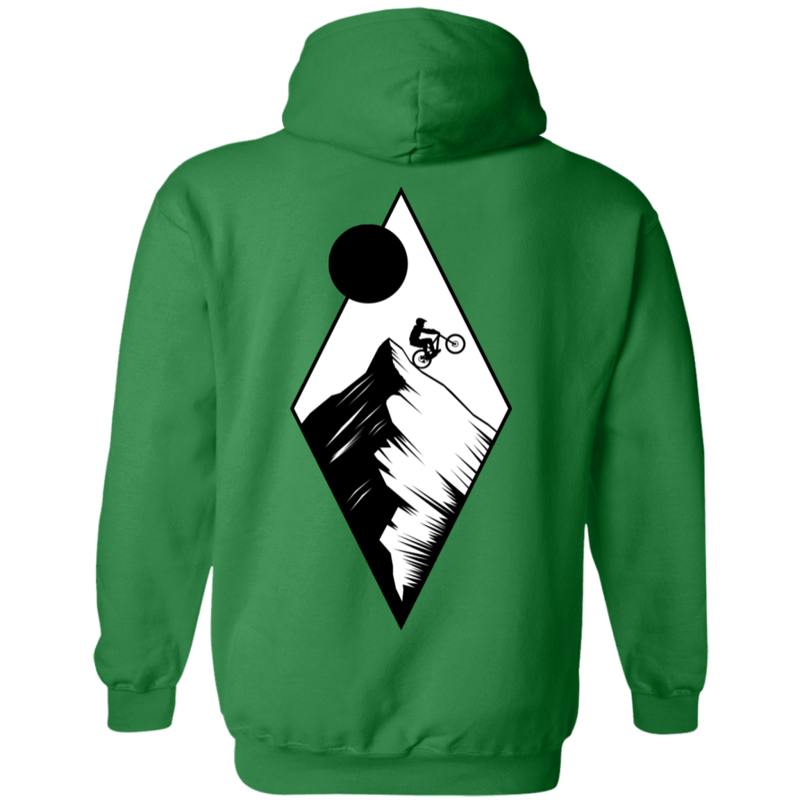 Sweatshirts Irish Green / S Top Of The Mountain Ride Back Print Pullover Hoodie