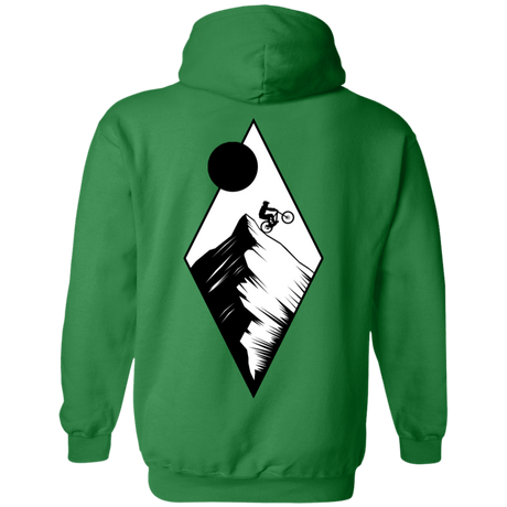 Sweatshirts Irish Green / S Top Of The Mountain Ride Back Print Pullover Hoodie