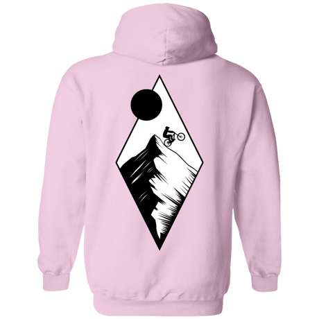 Sweatshirts Light Pink / S Top Of The Mountain Ride Back Print Pullover Hoodie