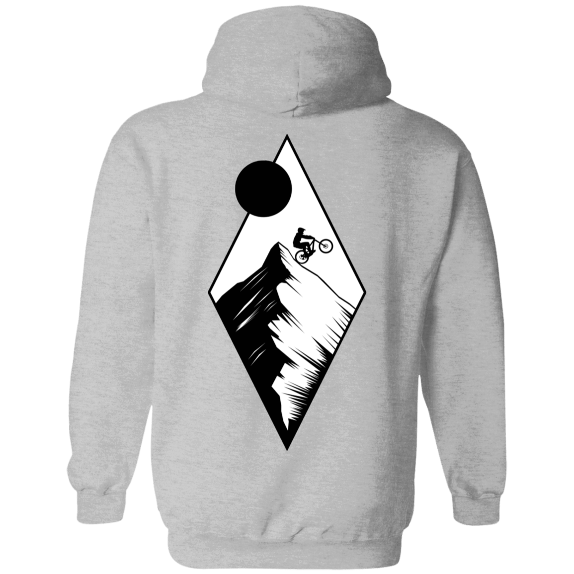 Sweatshirts Sport Grey / S Top Of The Mountain Ride Back Print Pullover Hoodie
