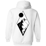 Sweatshirts White / S Top Of The Mountain Ride Back Print Pullover Hoodie