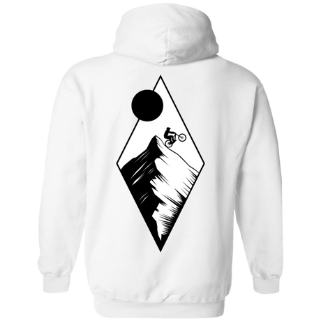 Sweatshirts White / S Top Of The Mountain Ride Back Print Pullover Hoodie