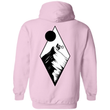 Sweatshirts Light Pink / S Top Of The Mountain Ride Printed On Back Pullover Hoodie