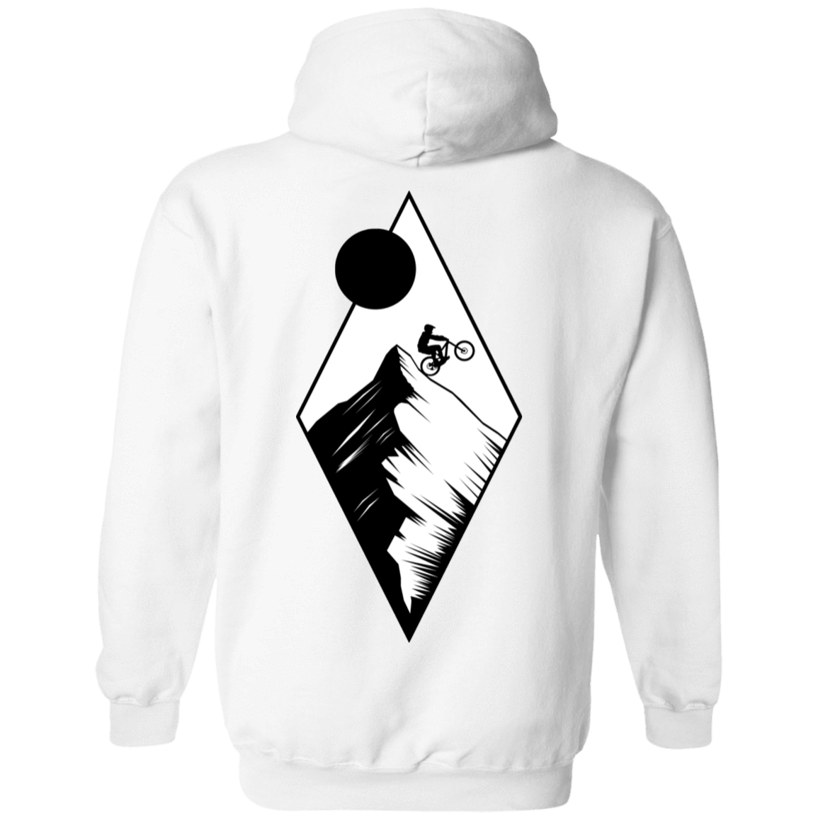 Sweatshirts White / S Top Of The Mountain Ride Printed On Back Pullover Hoodie