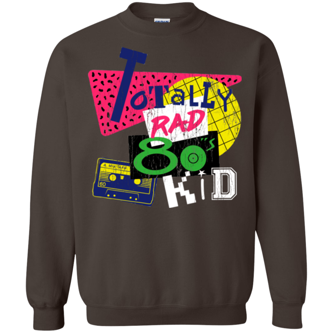 Sweatshirts Dark Chocolate / Small Totally Rad Crewneck Sweatshirt