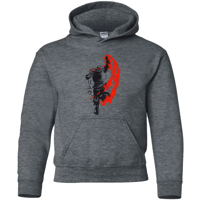 Sweatshirts Dark Heather / YS Traditional Fighter Youth Hoodie