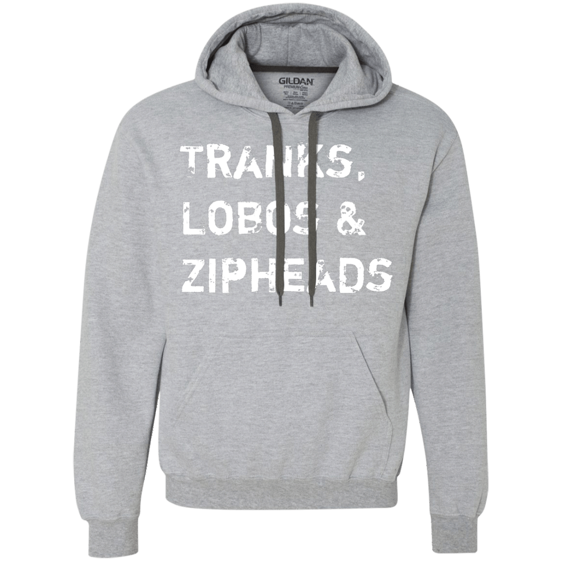 Sweatshirts Sport Grey / Small Tranks Lobos Zipheads Premium Fleece Hoodie