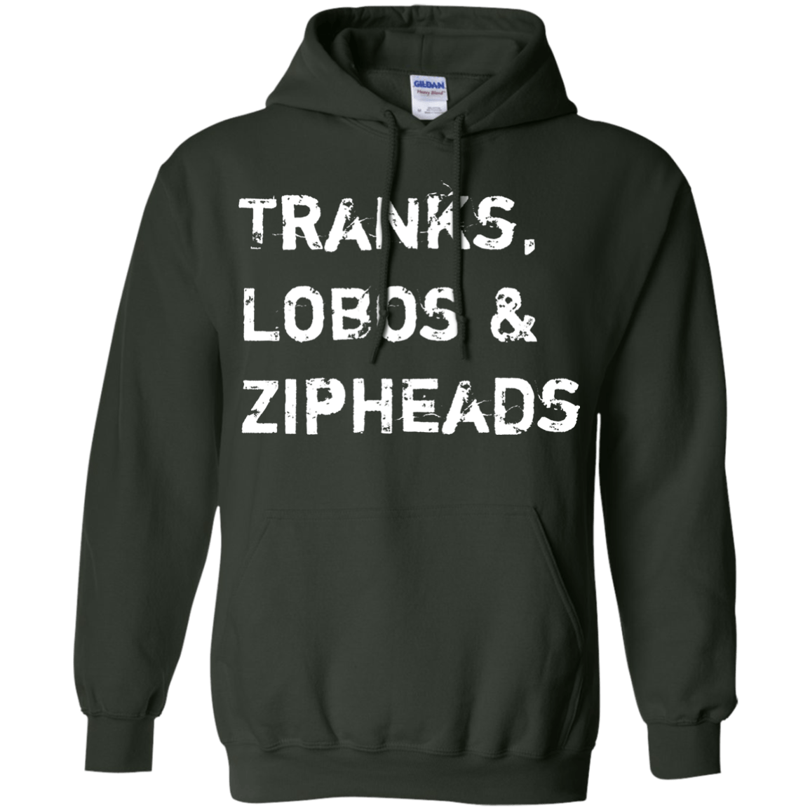 Sweatshirts Forest Green / Small Tranks Lobos Zipheads Pullover Hoodie