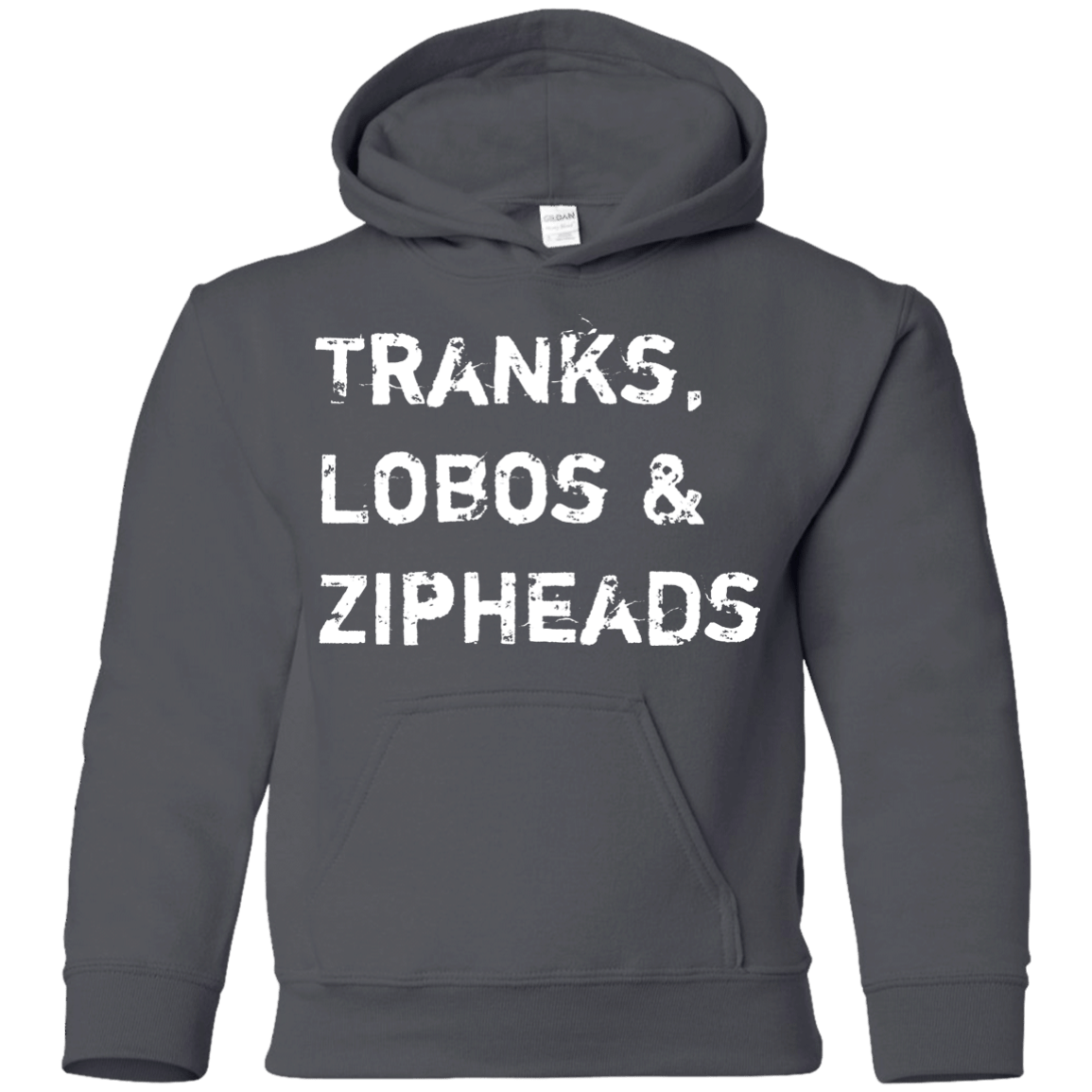 Sweatshirts Charcoal / YS Tranks Lobos Zipheads Youth Hoodie