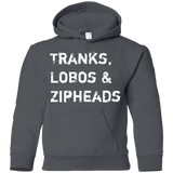 Sweatshirts Charcoal / YS Tranks Lobos Zipheads Youth Hoodie
