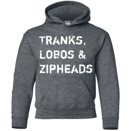 Sweatshirts Dark Heather / YS Tranks Lobos Zipheads Youth Hoodie