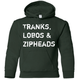 Sweatshirts Forest Green / YS Tranks Lobos Zipheads Youth Hoodie