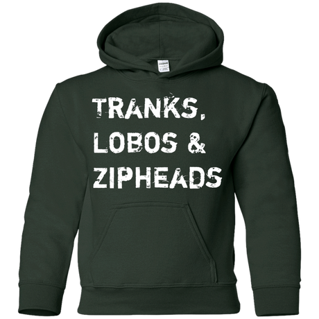 Sweatshirts Forest Green / YS Tranks Lobos Zipheads Youth Hoodie