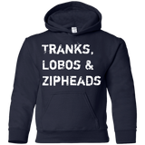 Sweatshirts Navy / YS Tranks Lobos Zipheads Youth Hoodie