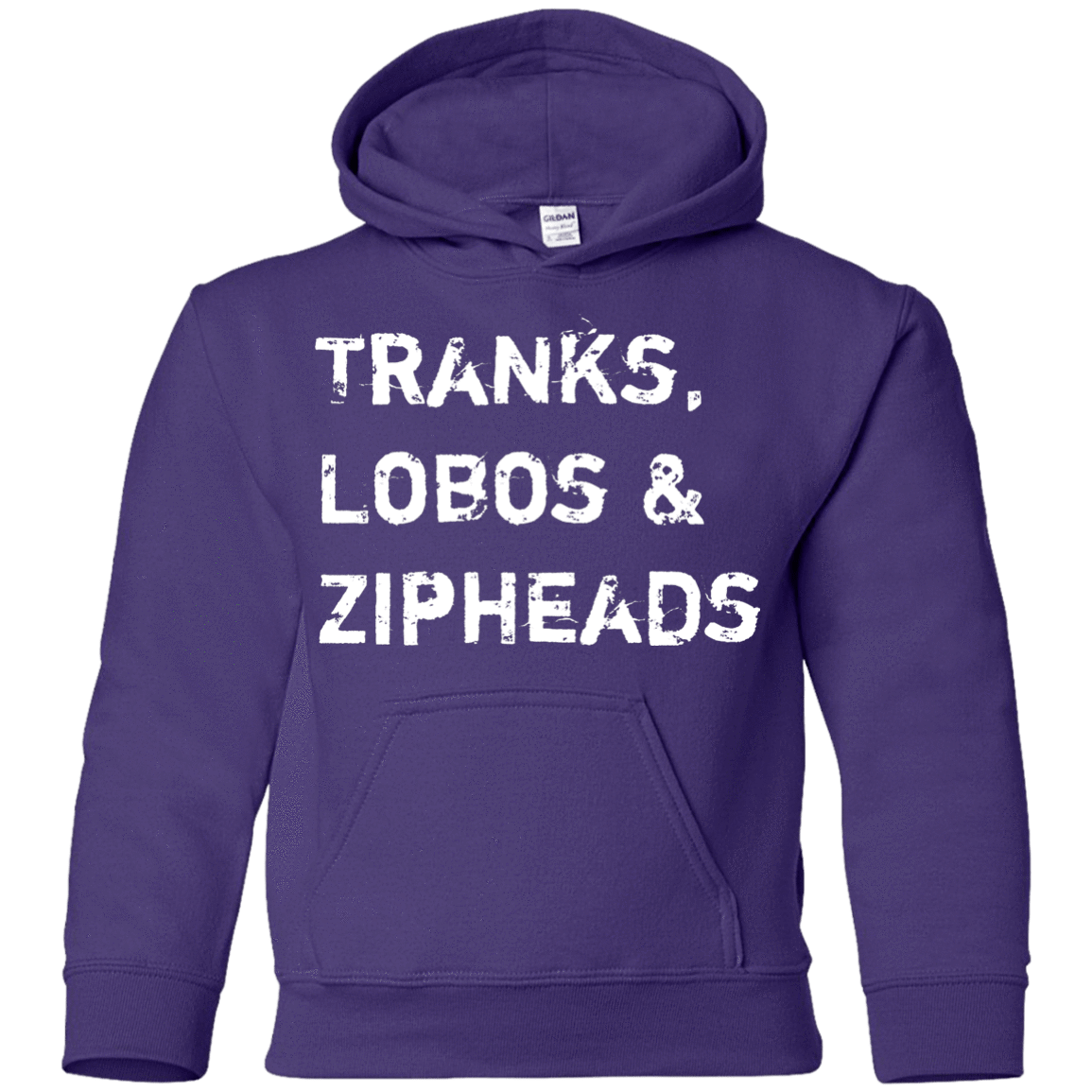 Sweatshirts Purple / YS Tranks Lobos Zipheads Youth Hoodie