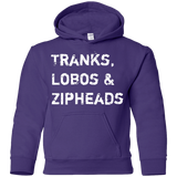 Sweatshirts Purple / YS Tranks Lobos Zipheads Youth Hoodie