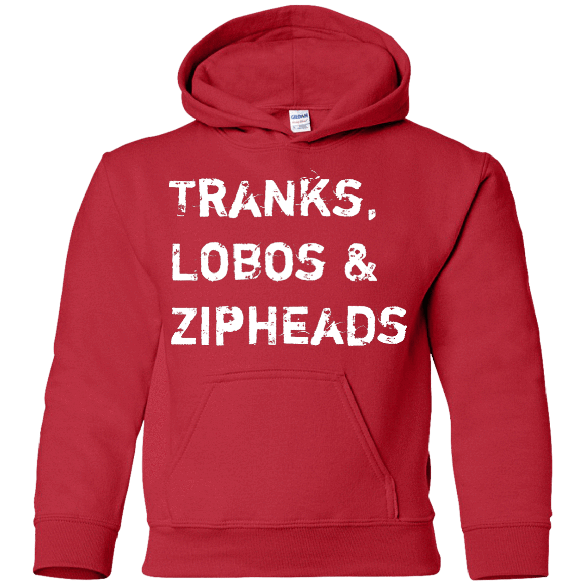Sweatshirts Red / YS Tranks Lobos Zipheads Youth Hoodie