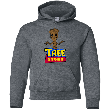 Sweatshirts Dark Heather / YS TREE STORY Youth Hoodie