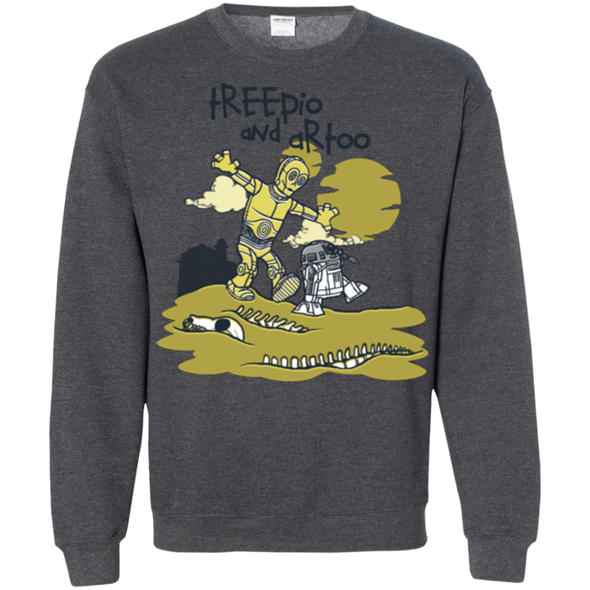 Sweatshirts Dark Heather / Small Treepio and Artoo Crewneck Sweatshirt