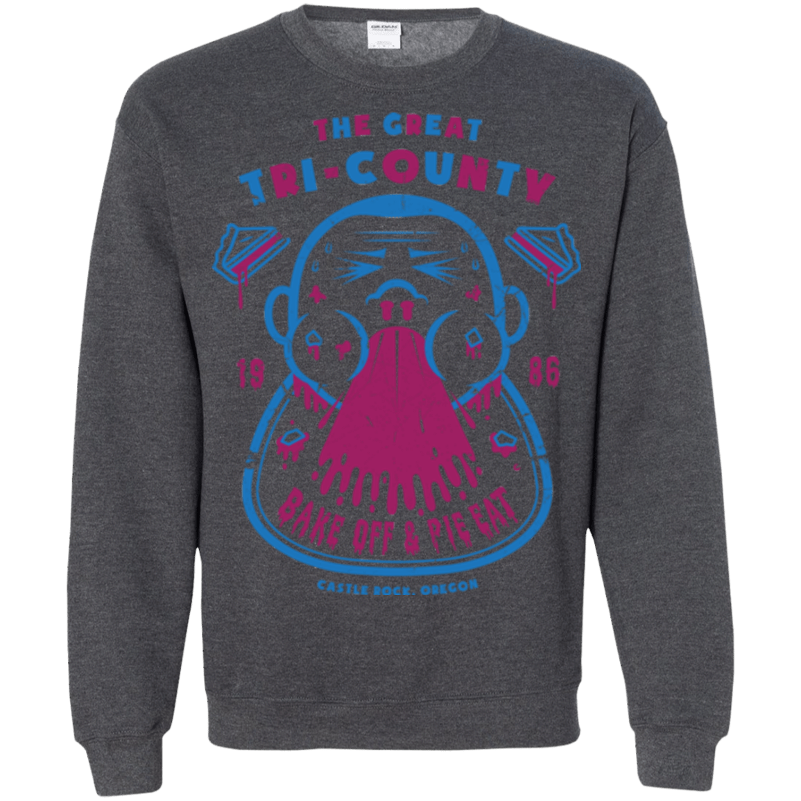Sweatshirts Dark Heather / Small Tri County Pie Eating Crewneck Sweatshirt
