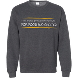 Sweatshirts Dark Heather / Small Triaging Defects For Food And Shelter Crewneck Sweatshirt