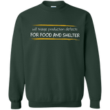 Sweatshirts Forest Green / Small Triaging Defects For Food And Shelter Crewneck Sweatshirt
