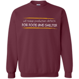 Sweatshirts Maroon / Small Triaging Defects For Food And Shelter Crewneck Sweatshirt