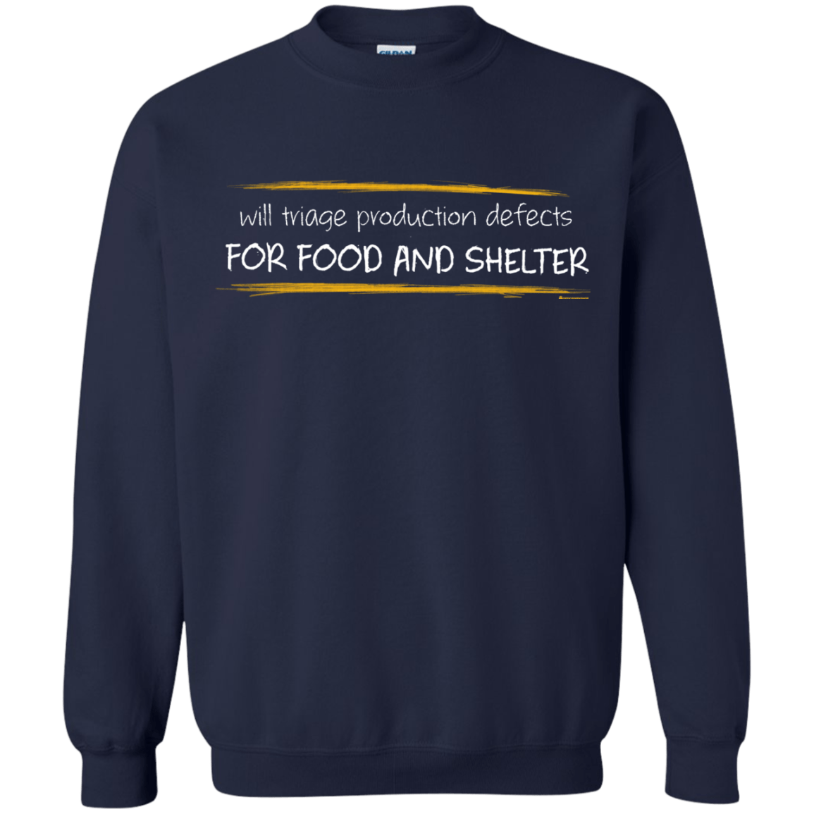 Sweatshirts Navy / Small Triaging Defects For Food And Shelter Crewneck Sweatshirt
