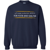 Sweatshirts Navy / Small Triaging Defects For Food And Shelter Crewneck Sweatshirt