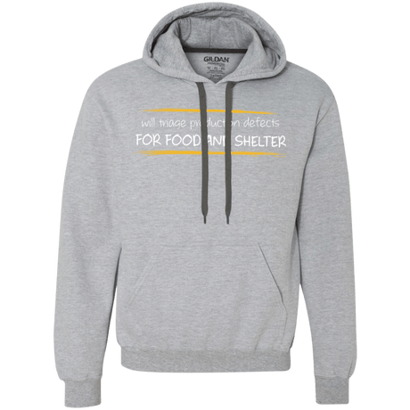 Sweatshirts Sport Grey / Small Triaging Defects For Food And Shelter Premium Fleece Hoodie