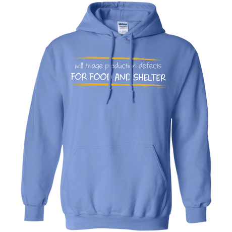 Sweatshirts Carolina Blue / Small Triaging Defects For Food And Shelter Pullover Hoodie