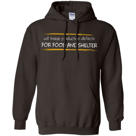 Sweatshirts Dark Chocolate / Small Triaging Defects For Food And Shelter Pullover Hoodie
