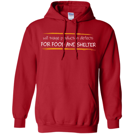 Sweatshirts Red / Small Triaging Defects For Food And Shelter Pullover Hoodie