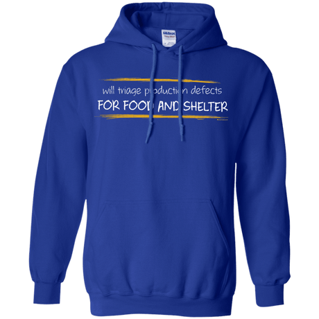 Sweatshirts Royal / Small Triaging Defects For Food And Shelter Pullover Hoodie