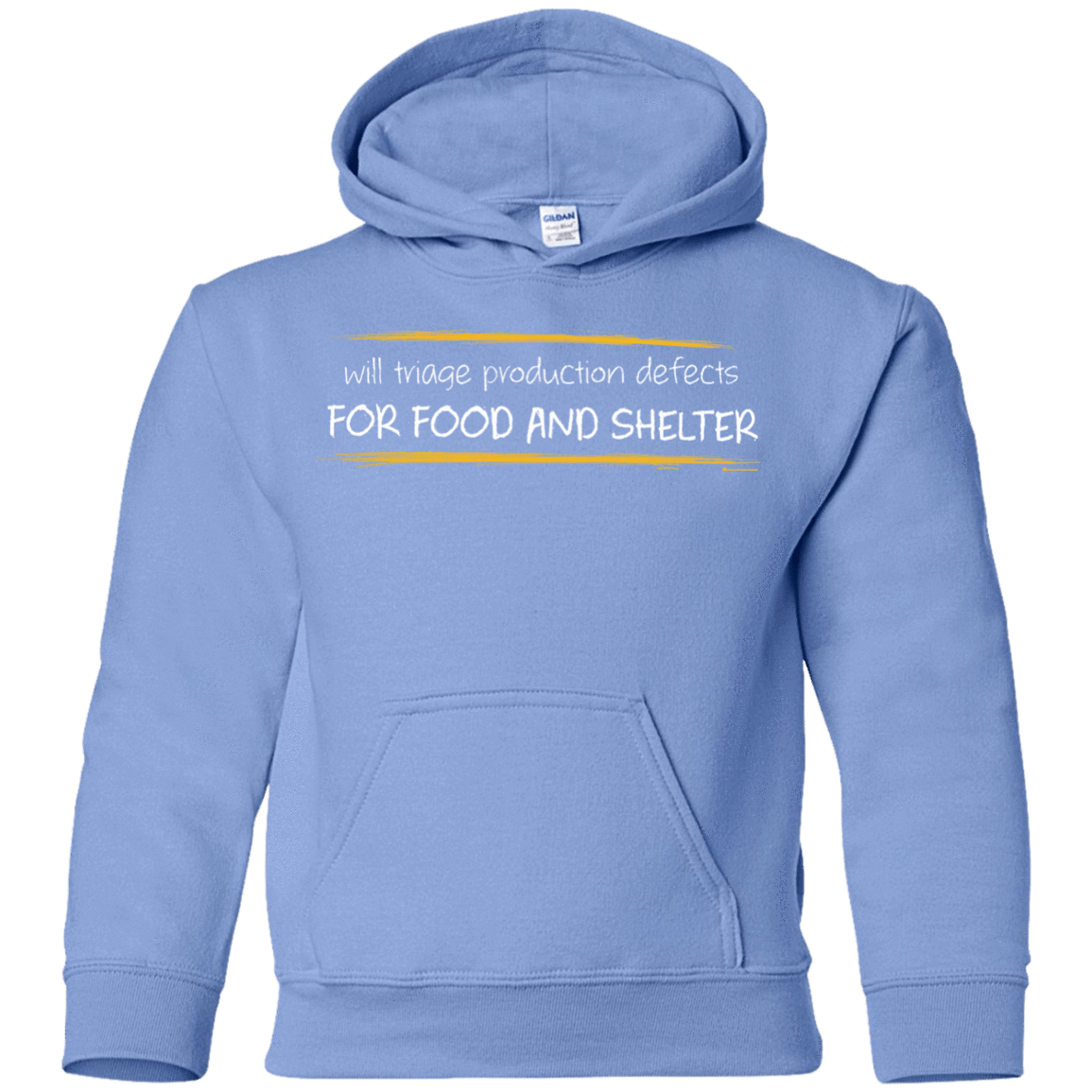 Sweatshirts Carolina Blue / YS Triaging Defects For Food And Shelter Youth Hoodie