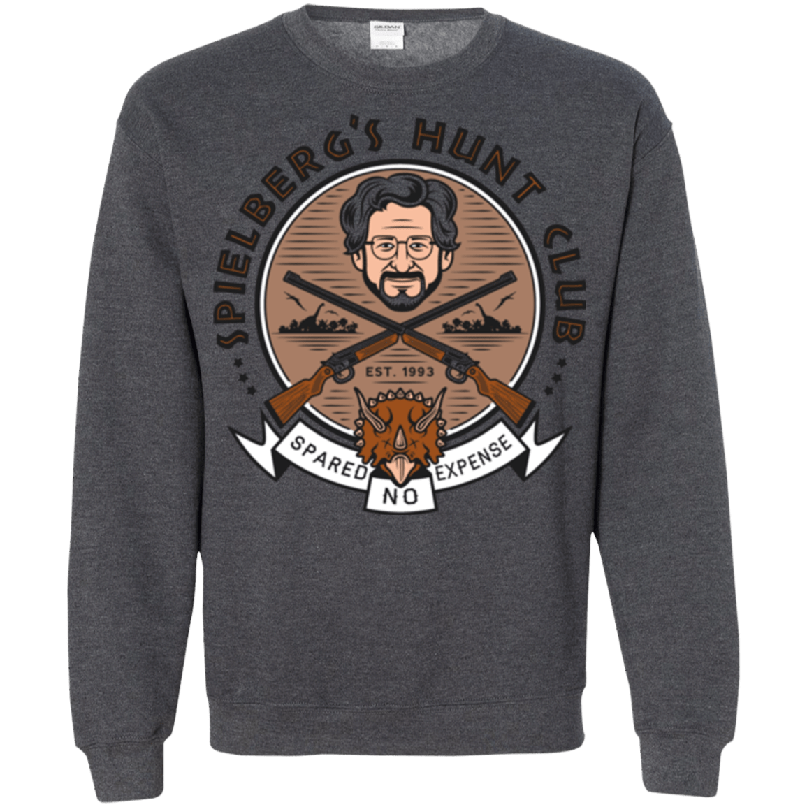 Sweatshirts Dark Heather / Small Triceratops Hunt Club Crewneck Sweatshirt