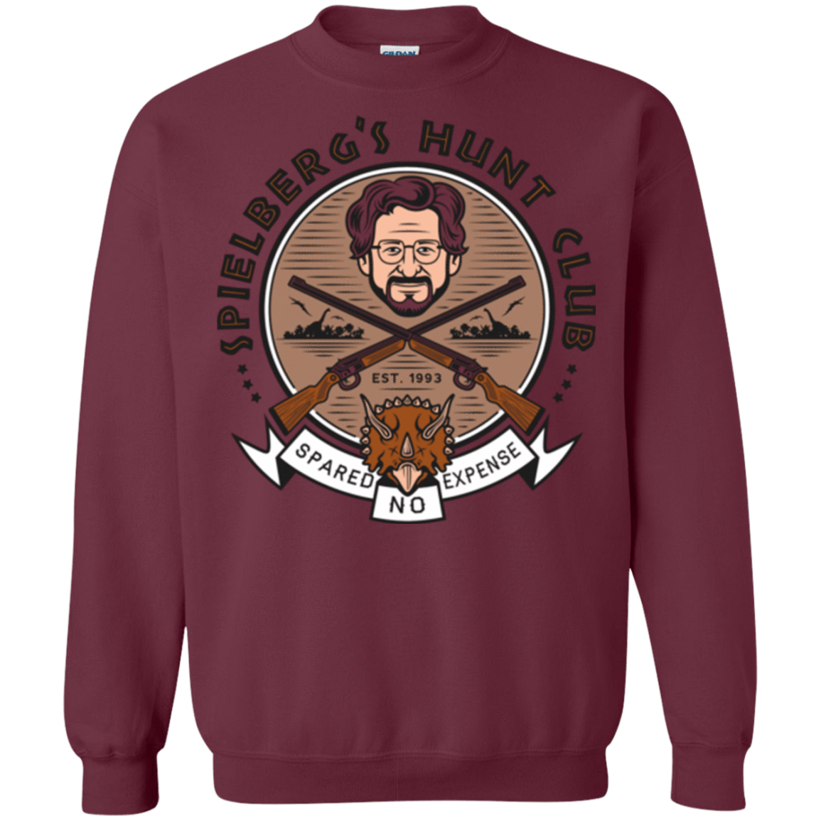 Sweatshirts Maroon / Small Triceratops Hunt Club Crewneck Sweatshirt