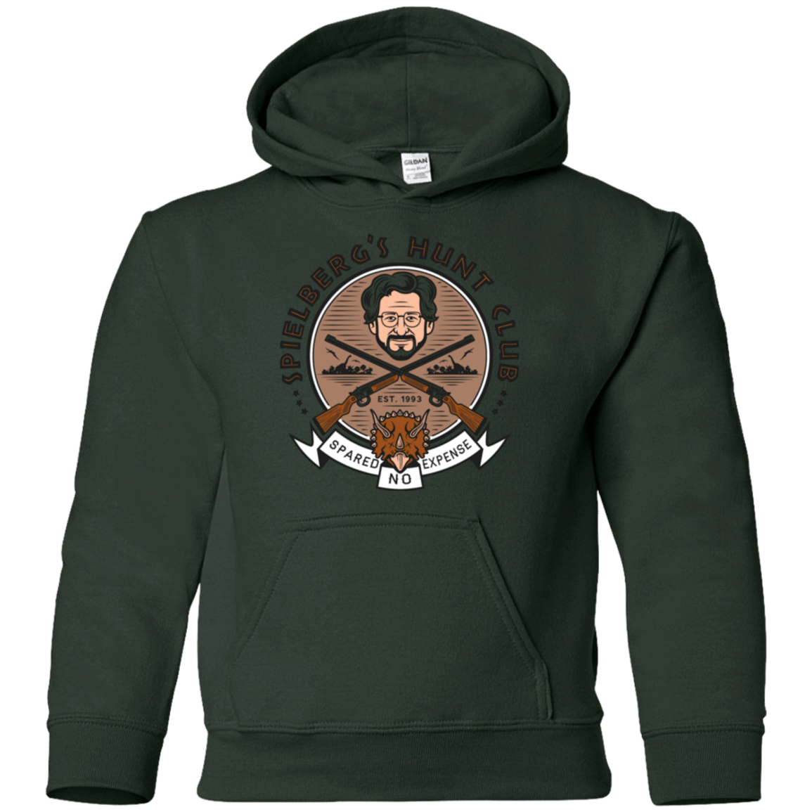 Sweatshirts Forest Green / YS Triceratops Hunt Club Youth Hoodie