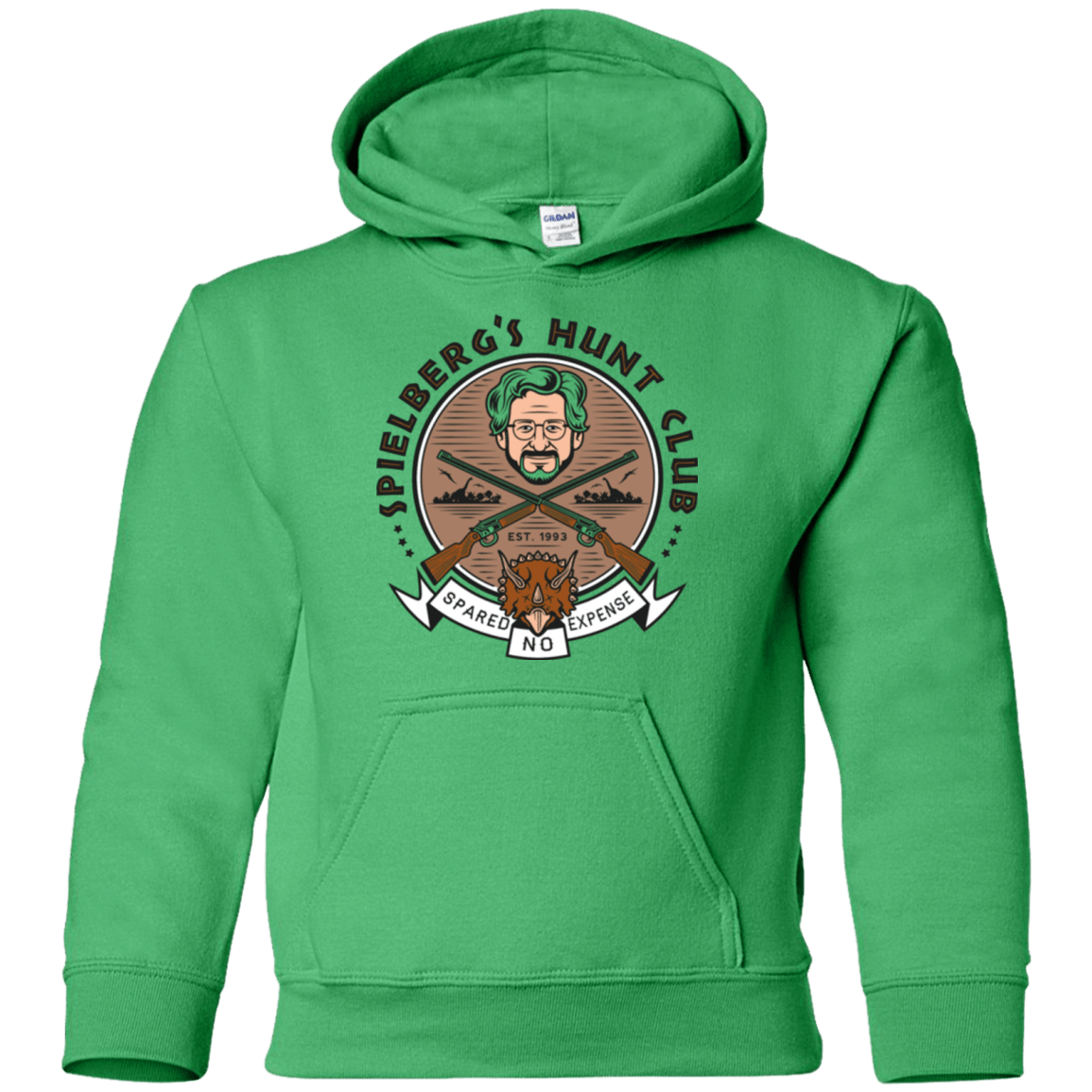 Sweatshirts Irish Green / YS Triceratops Hunt Club Youth Hoodie
