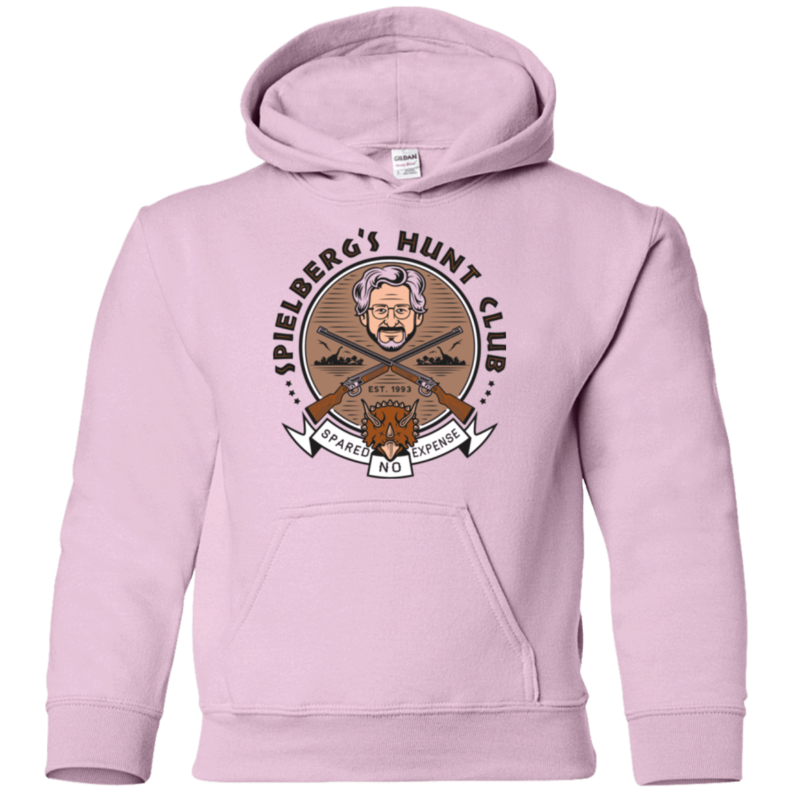 Sweatshirts Light Pink / YS Triceratops Hunt Club Youth Hoodie
