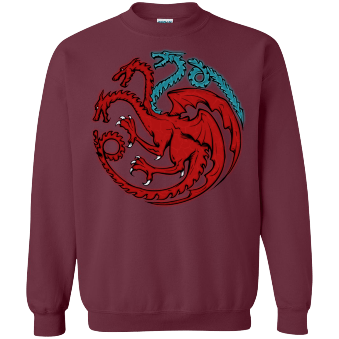 Sweatshirts Maroon / Small Trinity of fire and ice V2 Crewneck Sweatshirt