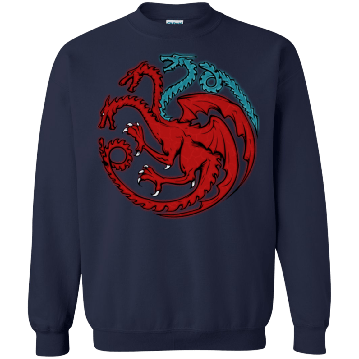 Sweatshirts Navy / Small Trinity of fire and ice V2 Crewneck Sweatshirt