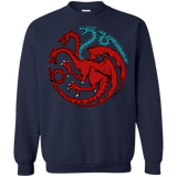 Sweatshirts Navy / Small Trinity of fire and ice V2 Crewneck Sweatshirt