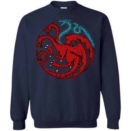 Sweatshirts Navy / Small Trinity of fire and ice V2 Crewneck Sweatshirt