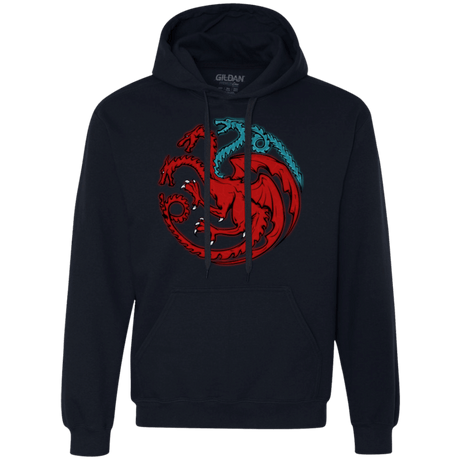 Sweatshirts Navy / Small Trinity of fire and ice V2 Premium Fleece Hoodie